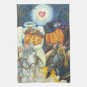 SCHLAFENDES HOLLOW HOCHZEIT, HALLOWEEN KÜCHENHANDT GESCHIRRTUCH