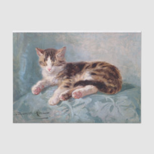 Schlafendes Kätzchen • Henriette Ronner-Knip (1821 Seidenpapier