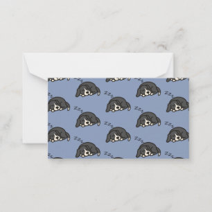 Schlafendes Tier Miniaturschnauzer-Hundefreund ZZZ Mitteilungskarte