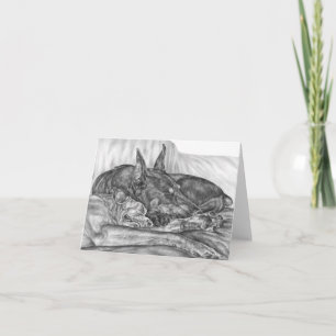 Schlafendobermann-Hunde, die durch Kelli Schwan Karte