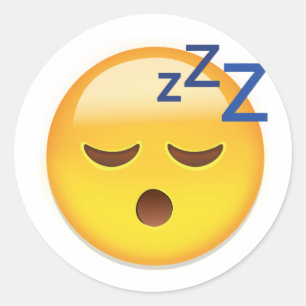 Schlafengesicht Emoji Runder Aufkleber