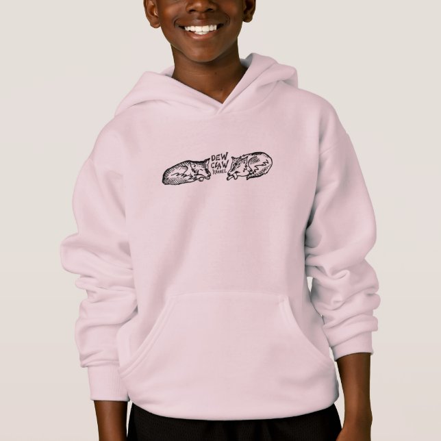 Schlafenhunde hübsch im Rosa gerade für Hoodie (Vorderseite)
