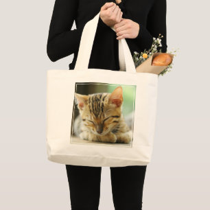 Schlafenkleine Baby-Miezekatze Jumbo Stoffbeutel