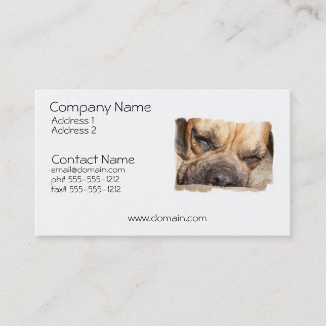 Schlafenmastiff-HundeVisitenkarte Visitenkarte (Vorderseite)