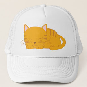 Schlafenorange Tabby-Katze Truckerkappe