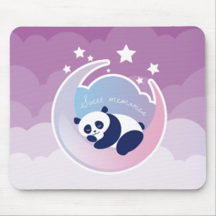 Schlafenpanda lila mousepad