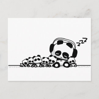 Schlafenpandas Postkarte
