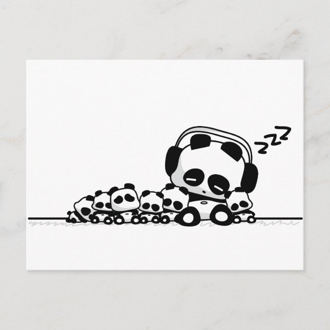 Schlafenpandas Postkarte (Vorderseite)