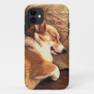 Schlafenpembroke-WaliserCorgihund iPhone 11 Hülle