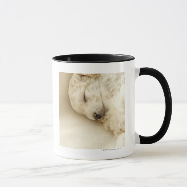 Schlafenpudelwelpe Tasse (Rechts)