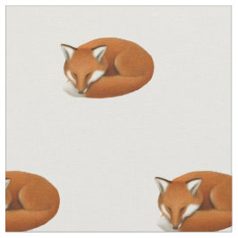Schlafenroter Fox-Tier-Baumwollgewebe Stoff