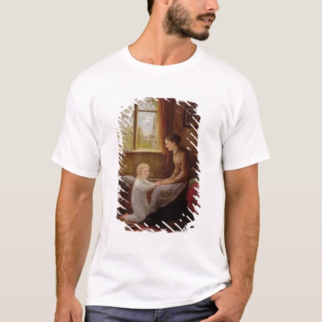 Schlafenszeit, 1890 (Öl auf Platte) T-Shirt (Vorderseite)