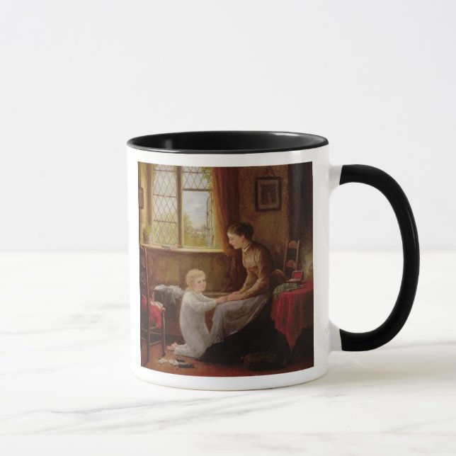 Schlafenszeit, 1890 (Öl auf Platte) Tasse (Rechts)