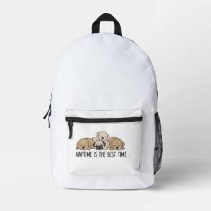 "Schlafenszeit ist die beste Zeit" Welpen-Haufen f Bedruckter Rucksack