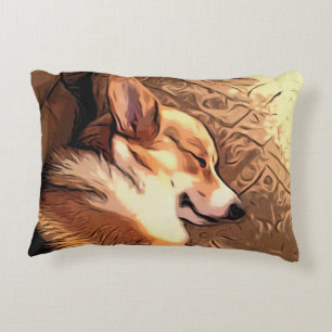 Schlafenwaliser Corgi Dekokissen