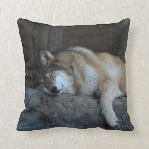 Schlafenwolf-Häuschen-Kissen Kissen