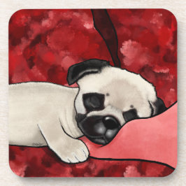 Schläfer-Mops-Welpe Getränkeuntersetzer