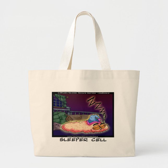 Schläferzelle Gezwitscher Geschenke T-Shirts & Sam Jumbo Stoffbeutel (Vorne)