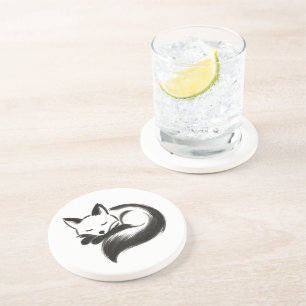 Schlaffox - Minimalistisches Chalattierdesign Getränkeuntersetzer