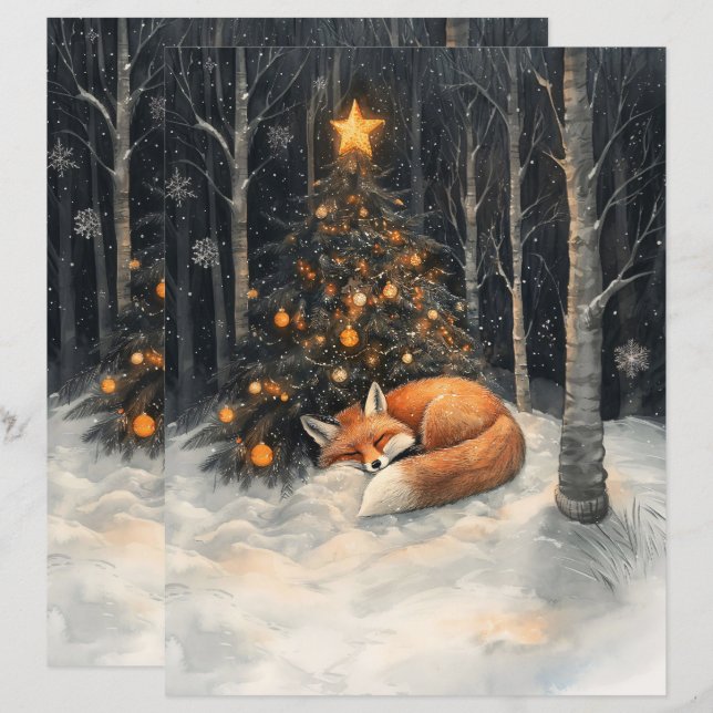 Schlaffox Rustikale Weihnachtsschmiede Papier (Vorne/Hinten)