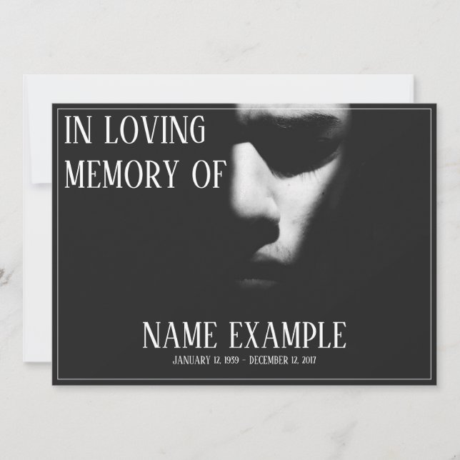 Schlafgesicht im Halbschatten (Vorderseite)