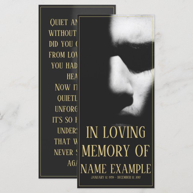 Schlafgesicht im Halbschatten (Vorne/Hinten)