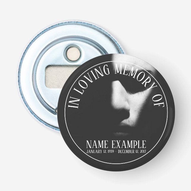 Schlafgesicht im Halbschatten Flaschenöffner (Vorderseite)