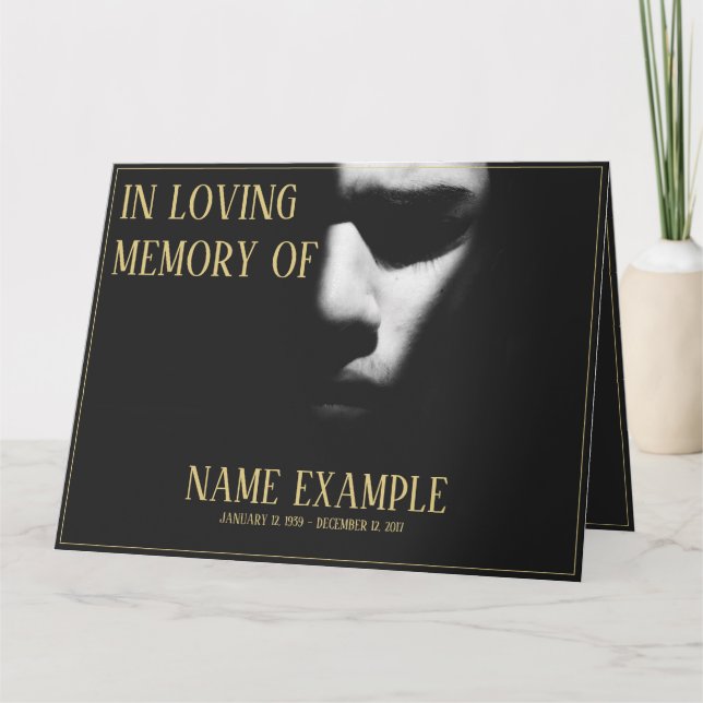 Schlafgesicht in halber Schattenkarte Karte (Vorderseite)