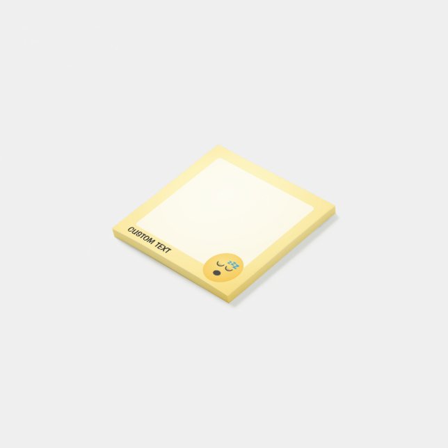 Schlafgesicht Post-it Klebezettel (angewinkelt)