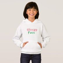 Schlafgesicht: Pullover Hoodie Sweater für Kinder