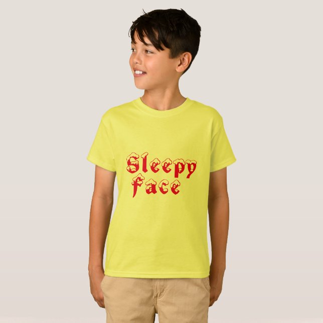 Schlafgesicht: T - Shirt von Jungen (Vorne ganz)