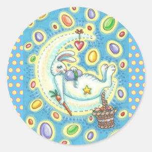 SCHLAFHASE JELLY BEAN TRÄUME MOND STICKER