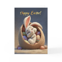 Schlafhasen im Osterkörbchen Frohe Ostern