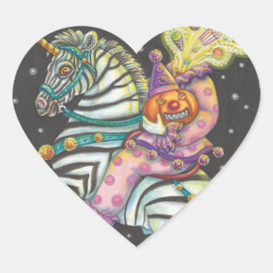 SCHLAFHOLLOW CIRCUS CLOWN, ZEBRA UNICORN STICKERS