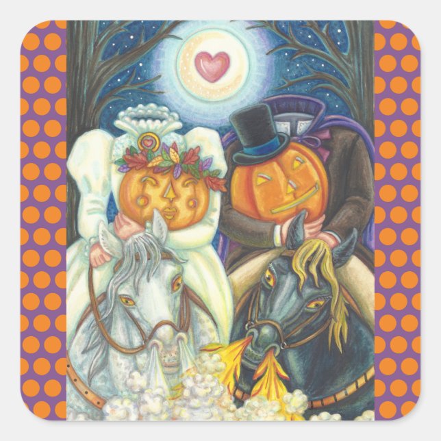 SCHLAFHOLLOW WEDD HALLOWEEN STICKERS SHEET Squ (Vorderseite)