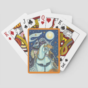 SCHLAFHOLZ, HEADLESS GOTHIC WITCH, UNICORN, OWL SPIELKARTEN