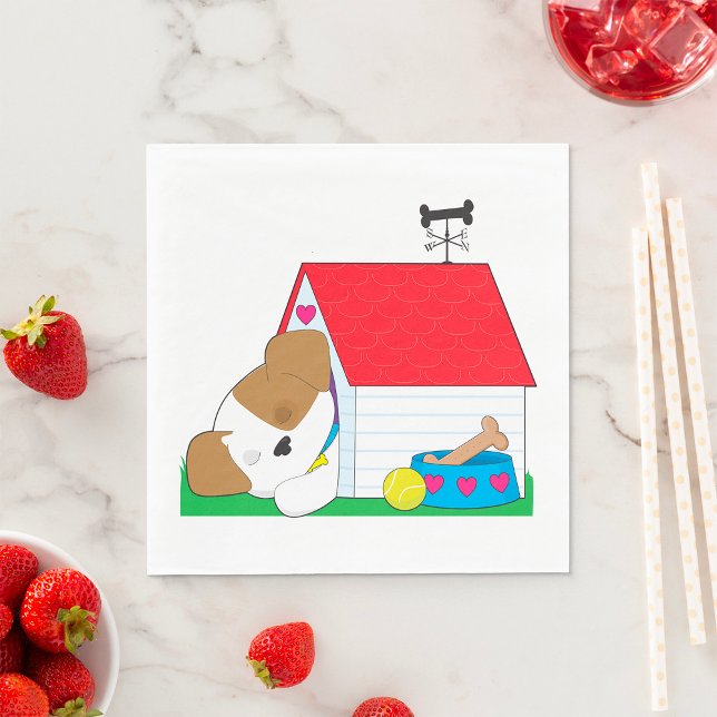 Schlafhund in einem Hundehaus Serviette (Von Creator hochgeladen)