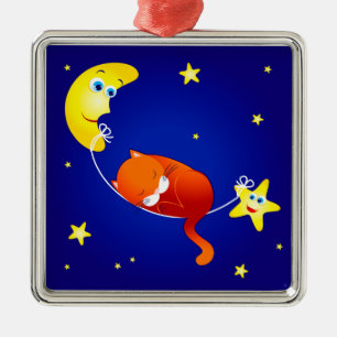 Schlafkätzchen, Ziergegend Ornament Aus Metall