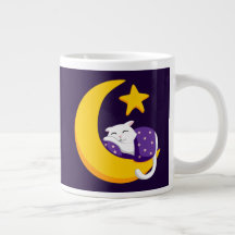 Schlafkatze auf Crescent Moon Star Ramadan