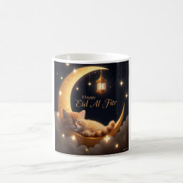Schlafkatze auf dem Crescent Moon Kaffeetasse