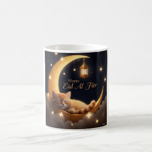 Schlafkatze auf dem Crescent Moon Kaffeetasse