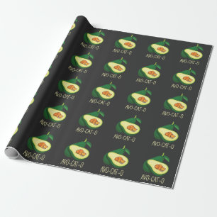 Schlafkatze Avocado Niedliches Gemüsepflanzchen P Geschenkpapier