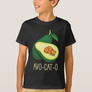 Schlafkatze Avocado Niedliches Gemüsepflanzchen P T-Shirt