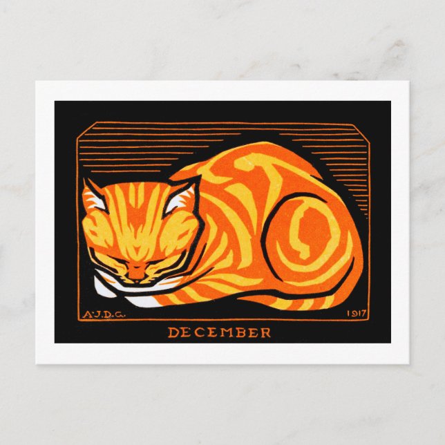 Schlafkatze, Julie de Graag Postkarte (Vorderseite)