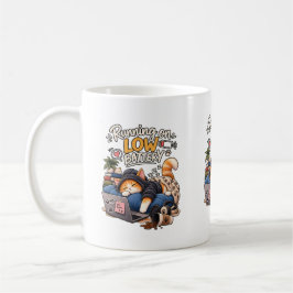 Schlafkatze läuft auf niedriger Batterie Cozy Cat Kaffeetasse