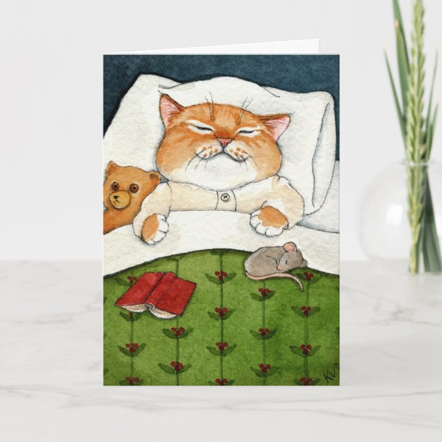 Schlafkatze, Maus, Teddybär Weihnachten (Vorderseite)