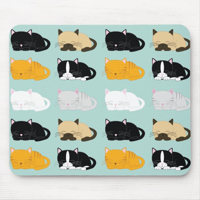 Schlafkatzen Mousepad (Vorne)