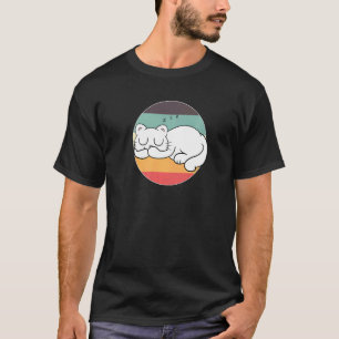 Schlafkatzenschläfrigkeit Vintages Retromuster T-Shirt