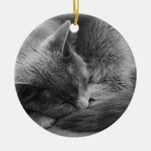 Schlafkatzenschmuck Keramik Ornament