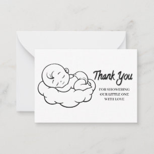 Schlafkinder in der Cloud Vielen Dank Mitteilungskarte